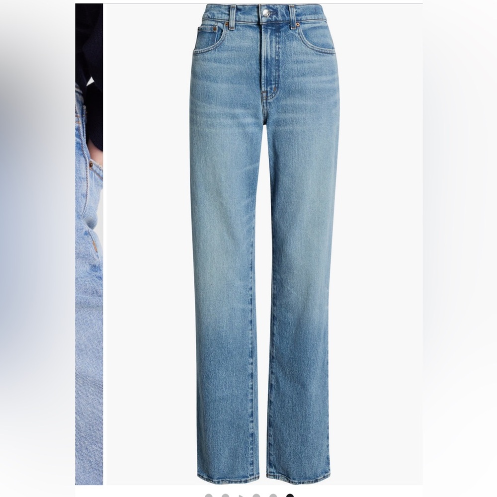 Madewell longline straight jeans in medium wash - size 25